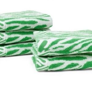 NWT DVF x Target sea twig green set of 5 washcloths